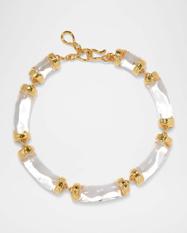 Liquid Lucite Pillow Link Necklace